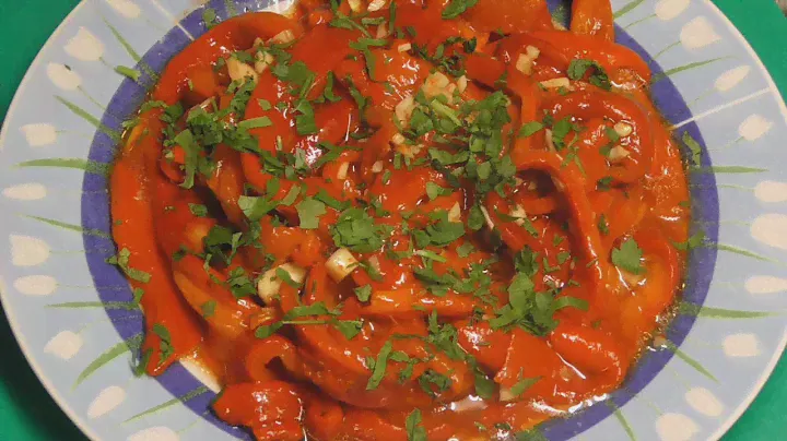 Греческая кухня 🇬🇷 "Пипериес Флоринис" Запечённый перец на мангале