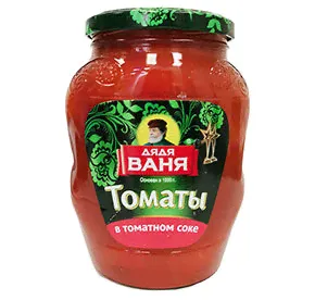 Томаты Дядя Ваня неочищенные в томатном соке 680гр