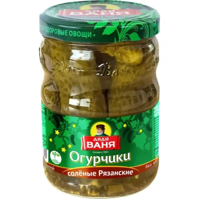 Огурчики соленые Рязанские Дядя Ваня 950г-0