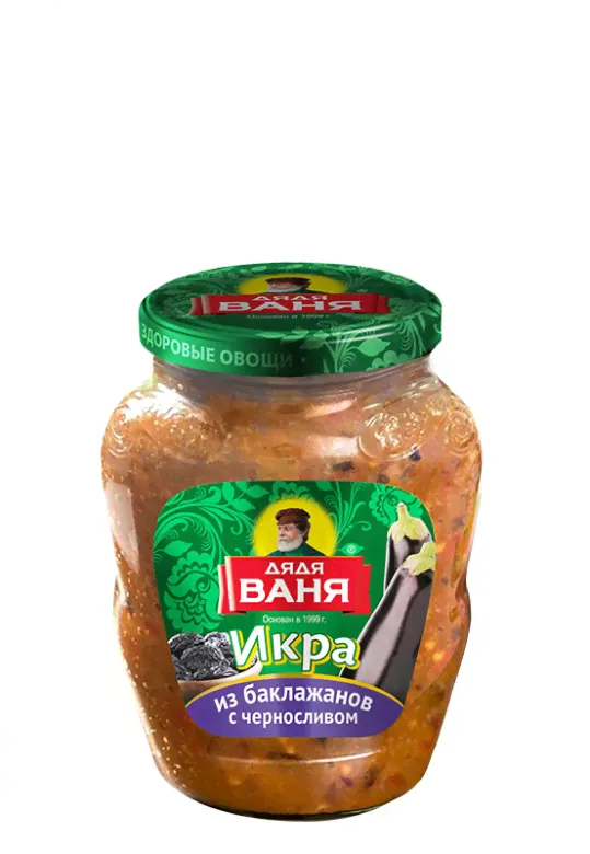 ДЯДЯ ВАНЯ Икра из Баклажанов с Черносливом 350 гр ст/б-0