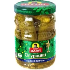 Огурцы Дядя Ваня маринованные 950г в магазинах Магнит