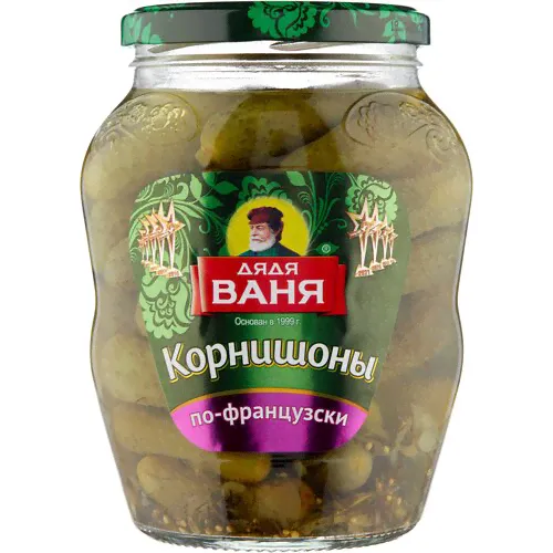 Корнишоны по-французски 680гр Дядя Ваня-0