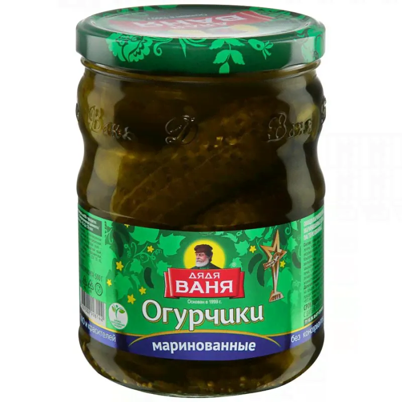 Дядя Ваня огурцы маринованные 950г