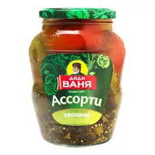 Ассорти овощное Дядя Ваня огурцы и томаты 680 г