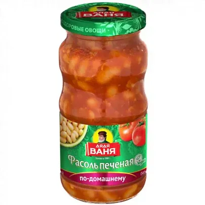 Фасоль печеная Дядя Ваня "По-домашнему", 480 г