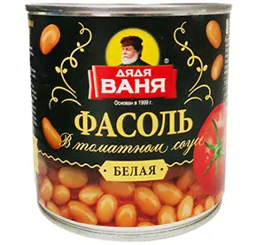 Фасоль Дядя Ваня Белая в томатном соке 400гр-0