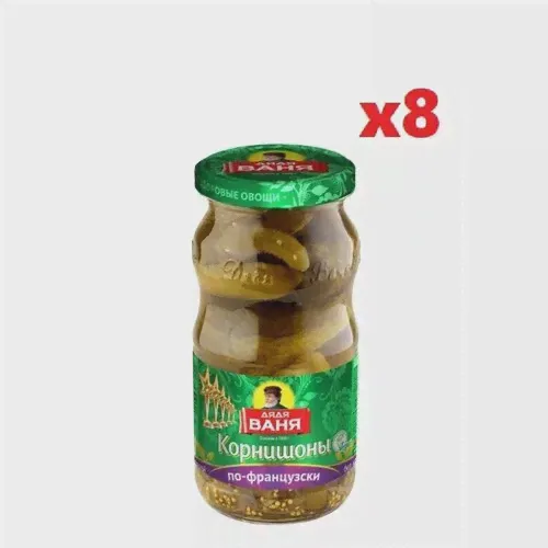 Огурцы "Дядя Ваня" корнишоны консервированные по-французски 460 г 8 шт