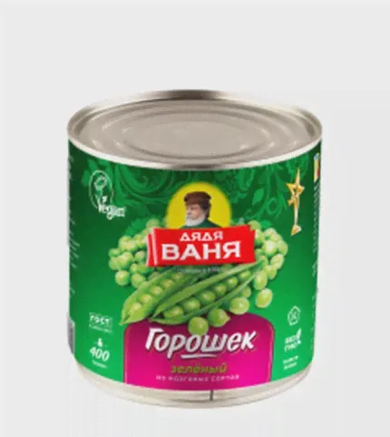 Горошек зеленый ж/б 400 гр Дядя Ваня-0