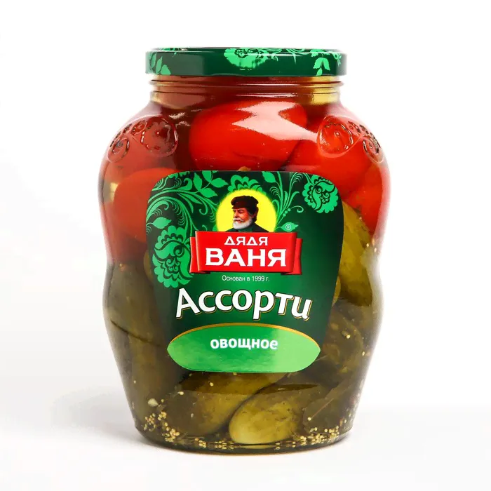 Ассорти "Дядя Ваня" маринованные огурцы и томаты 1800гр-0