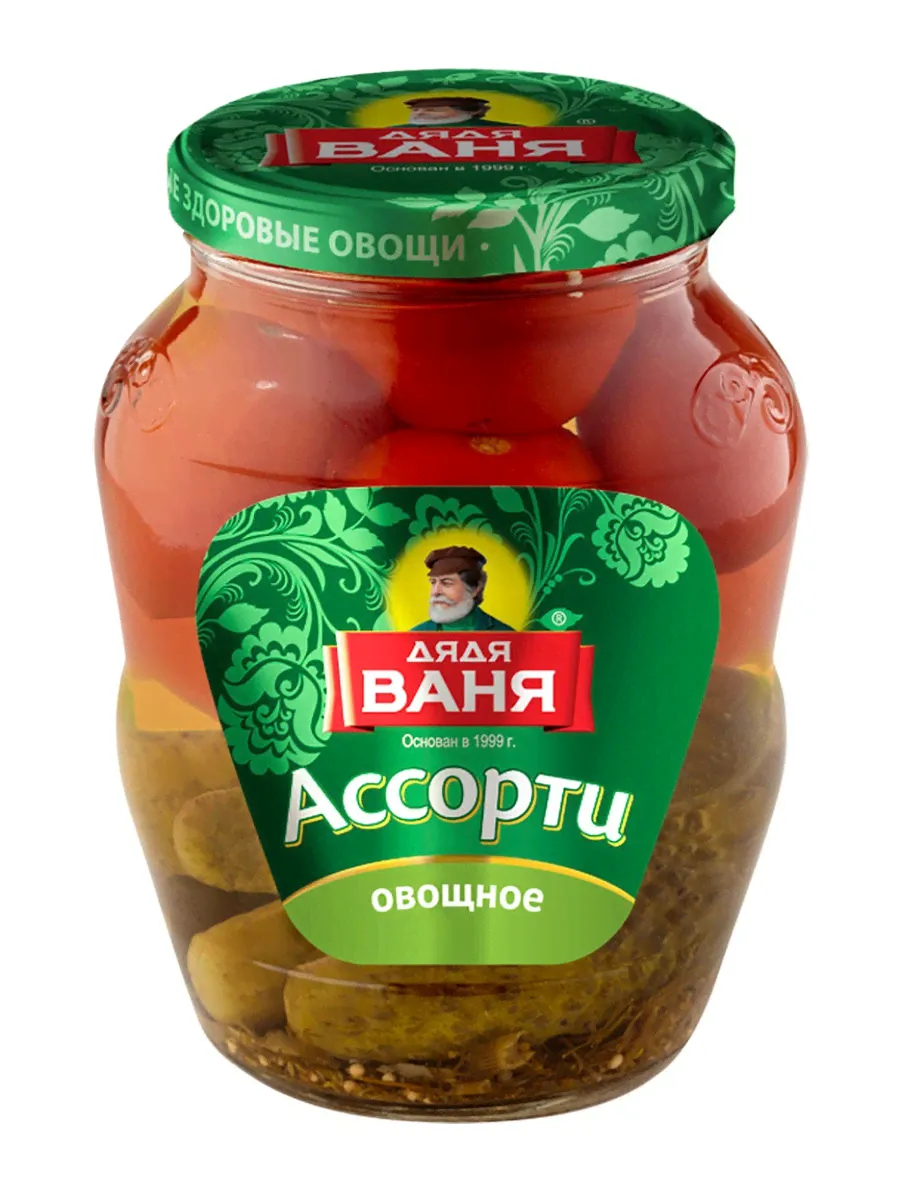 Ассорти "Дядя ваня" маринованные огурцы и томаты 680гр.-0