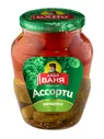 Ассорти "Дядя ваня" маринованные огурцы и томаты 680гр.