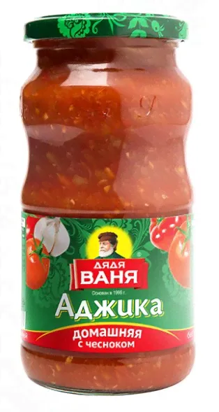 Аджика ДЯДЯ ВАНЯ домашняя с чесноком ст/б 460гр *8-0