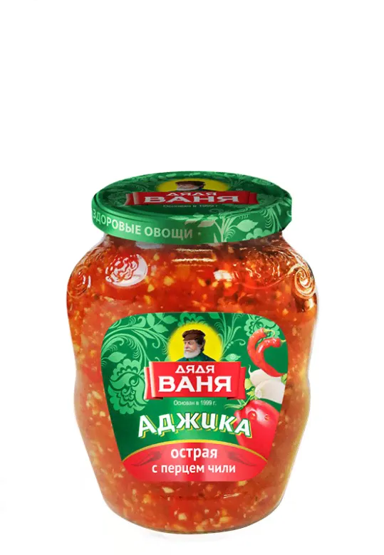 "Дядя Ваня" Аджика острая с перцем чили 370 гр.-0