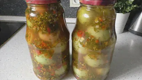 Готовлю каждый год . Улетают первыми . Маринованные зеленые помидоры . БЕЗ СТЕРИЛИЗАЦИИ !!!
