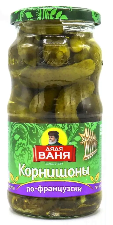 Корнишоны по-Французски консервированные 460 гр. Дядя Ваня