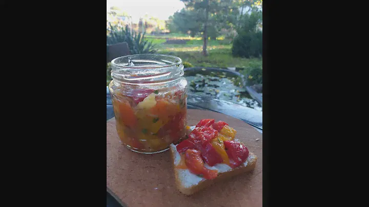 Маринованный сладкий перец запеченный на мангале, закуска на любой стол