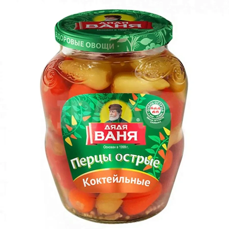 Перцы Дядя Ваня острые Коктейльные (350 г)-0