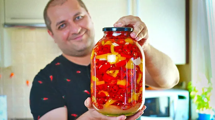 Маринованный перец на зиму. Самая простая и легкая заготовка