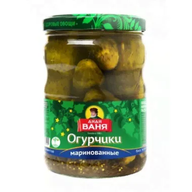 Огурцы Дядя Ваня маринованные слабокислые 950г-0