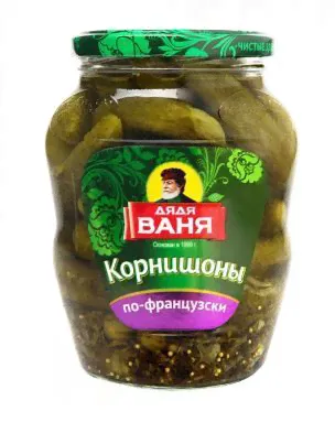 Огурцы Корнишоны по-французски 680гр "Дядя Ваня" 1/8-0