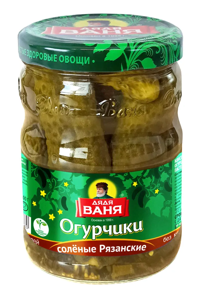 Огурчики Дядя Ваня соленые 'Рязанские' 950 мл