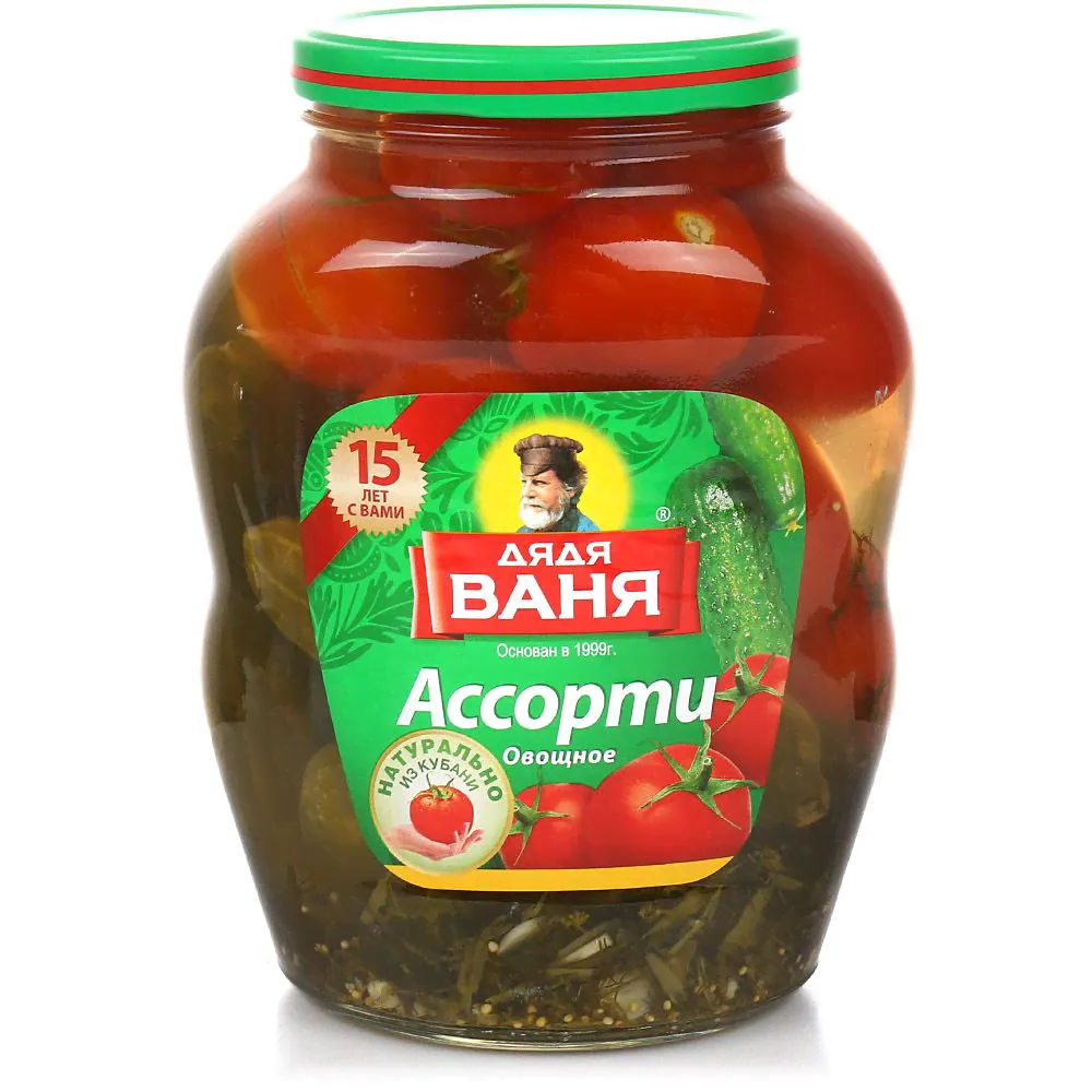 Ассорти помидоры и огурцы "Дядя Ваня" 1800 гр-0