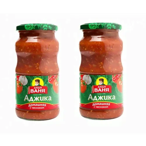Аджика домашняя с чесноком Дядя Ваня 460 г 2 шт-0