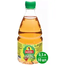 Уксус Дядя Ваня Яблочный, 0,5 л 10 шт