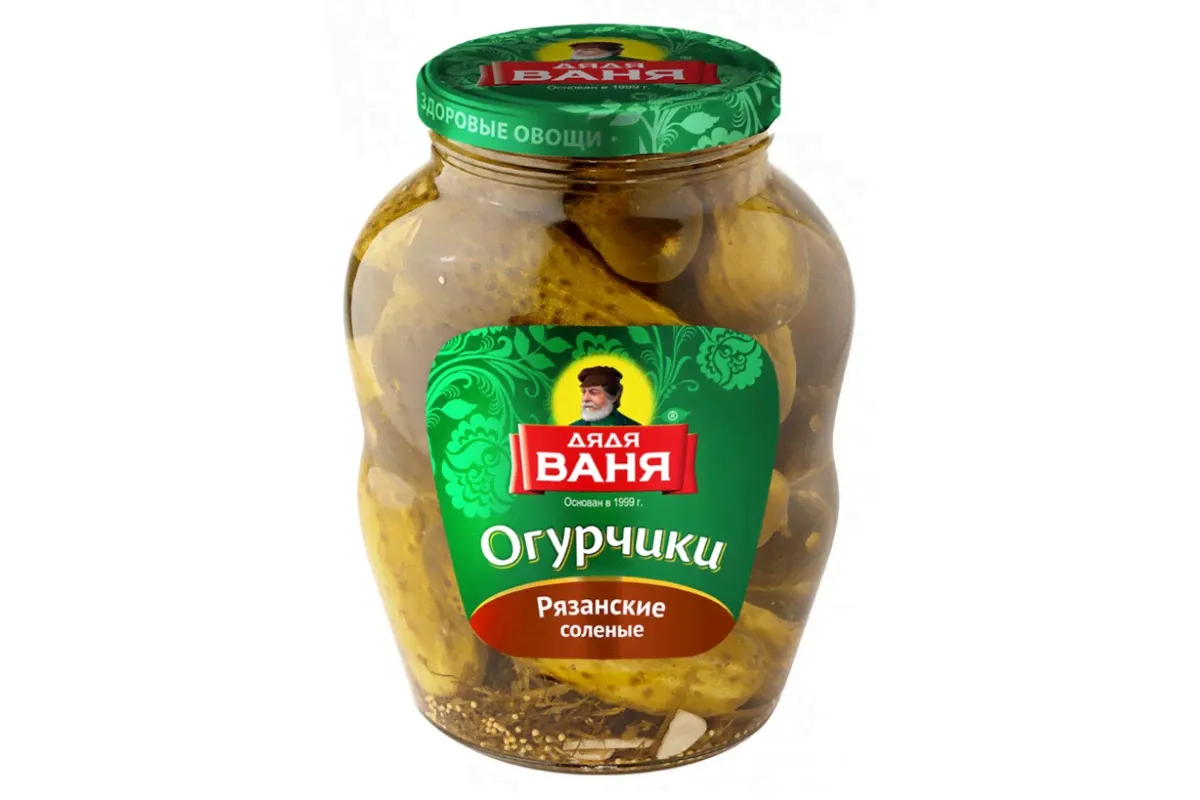 Огурцы соленые "Рязанские" 1800гр ст/б тм"Дядя Ваня"-0