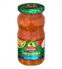 Закуска ДЯДЯ ВАНЯ 460гр ТОСКАНСКАЯ с ФАСОЛЬЮ стеклянная банка твист /8
