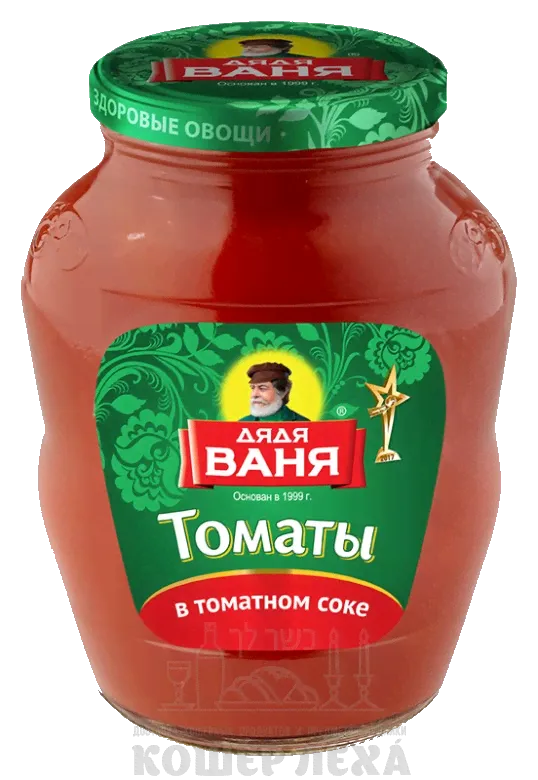 Томаты в томатном соке неочищенные Дядя Ваня, 1800г