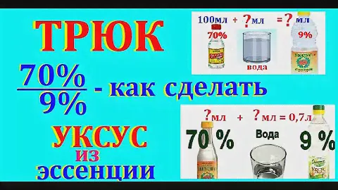 как сделать уксус  нужный  процент