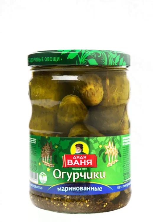 Огурцы маринованные Дядя Ваня 950гр 6шт-0