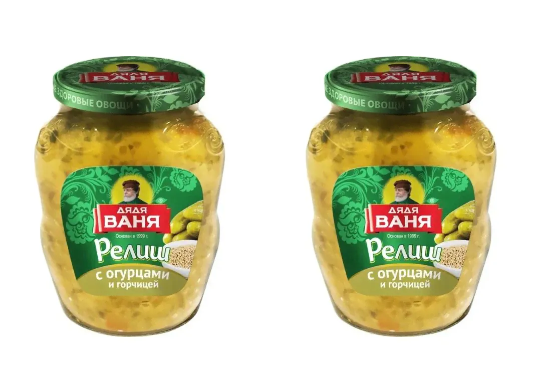 Дядя Ваня Закуска Релиш с огурцами и горчицей, 350 г, 2 шт-0