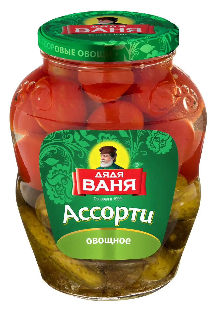 Ассорти Дядя Ваня помидоры и огурцы 1800г.