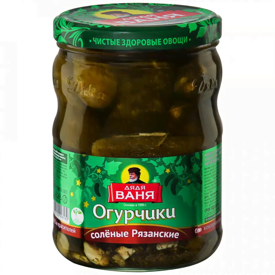 Огурцы соленые Дядя Ваня Рязанские, 950 г-0